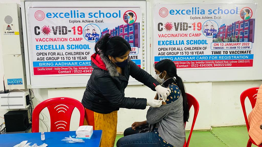COVID-19 VACCINATION CAMP AT EXCELLIA SCHOOL 2022